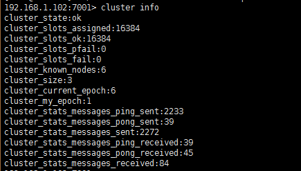 cluster info